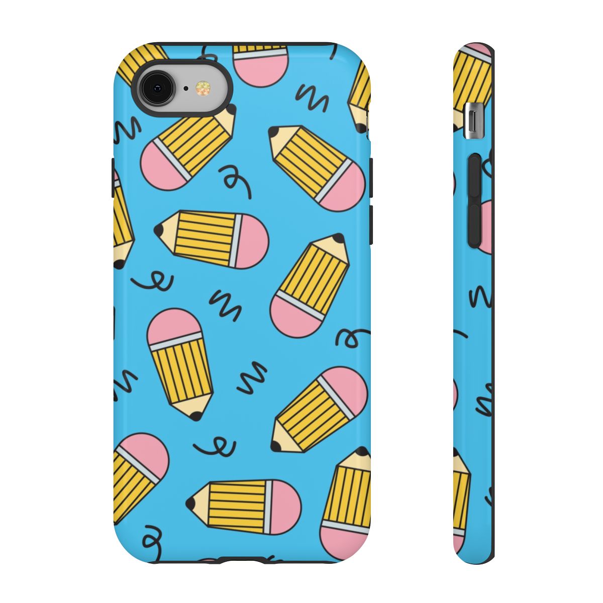 Pencils And Scribbles Pattern Phone Case