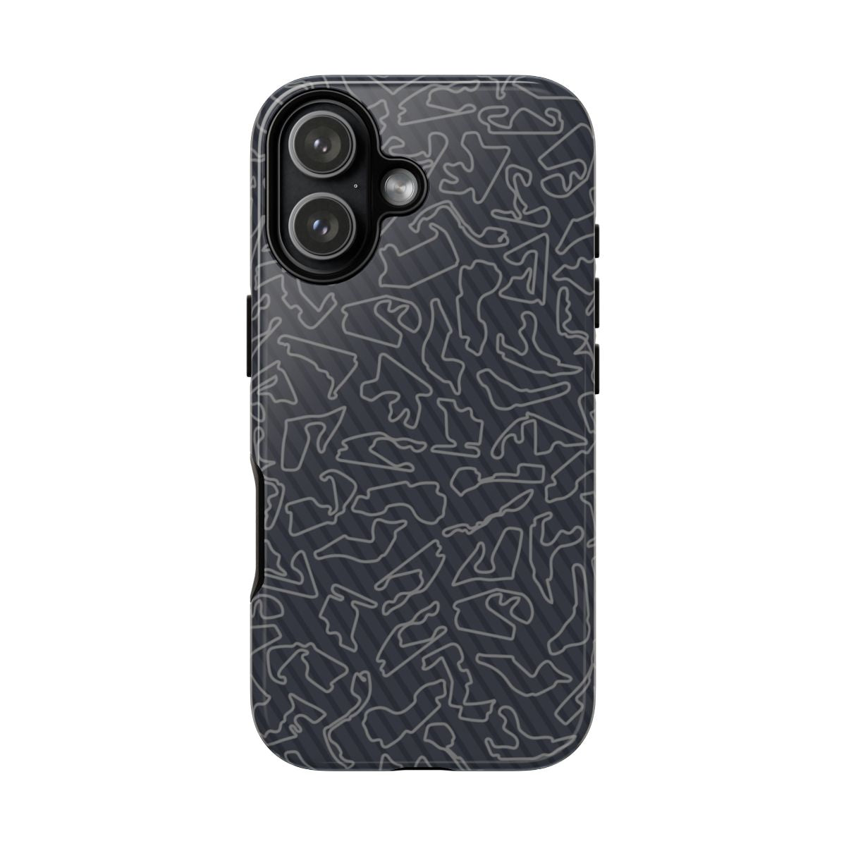 Track Outlines Gray Phone Case