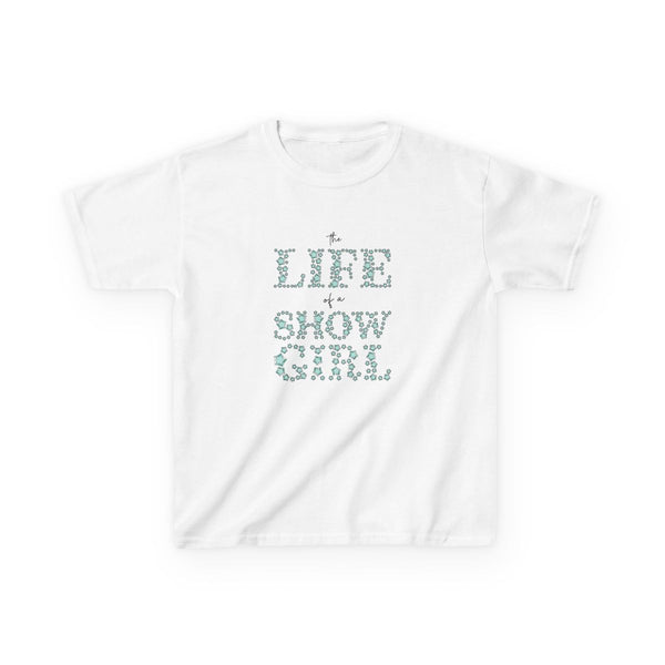 TLOAS Bedazzled Writing Kids T-Shirt White Front
