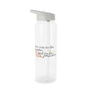 Love You To The Moon And Saturn Clear Water Bottle 6