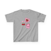 Cherries, Strawberries And Cake - Valentine's Day Kids T-Shirt 3