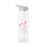 Cartoon Beagle Valentine Hearts Pattern Clear Water Bottle 6