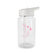 Cartoon Beagle Valentine Hearts Pattern Clear Water Bottle 2