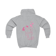 Cartoon Beagle Valentine Hearts Pattern Kids Hoodie 4