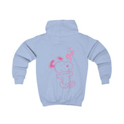 Cartoon Beagle Valentine Hearts Pattern Kids Hoodie 8