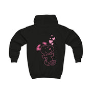 Cartoon Beagle Valentine Hearts Pattern Kids Hoodie 6