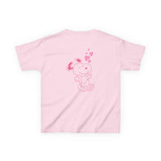 Cartoon Beagle Valentine Hearts Pattern Kids T-Shirt 10