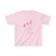 Cartoon Beagle Valentine Hearts Pattern Kids T-Shirt 9