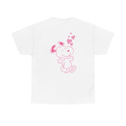 Cartoon Beagle Valentine Hearts Pattern T-Shirt 2
