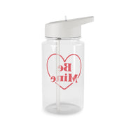 Be Mine Stripey Clear Water Bottle 2