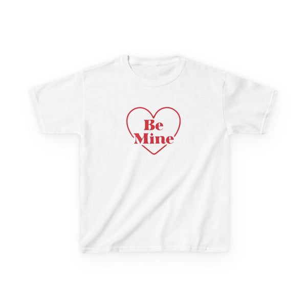 Be Mine Stripey Kids T-Shirt White Front