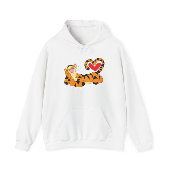 Tiger Valentine's Hoodie White Front