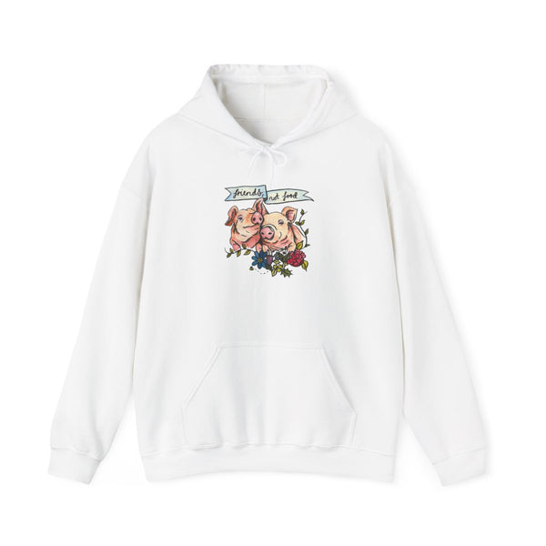 Friends Not Food - Vegan Hoodie White Front