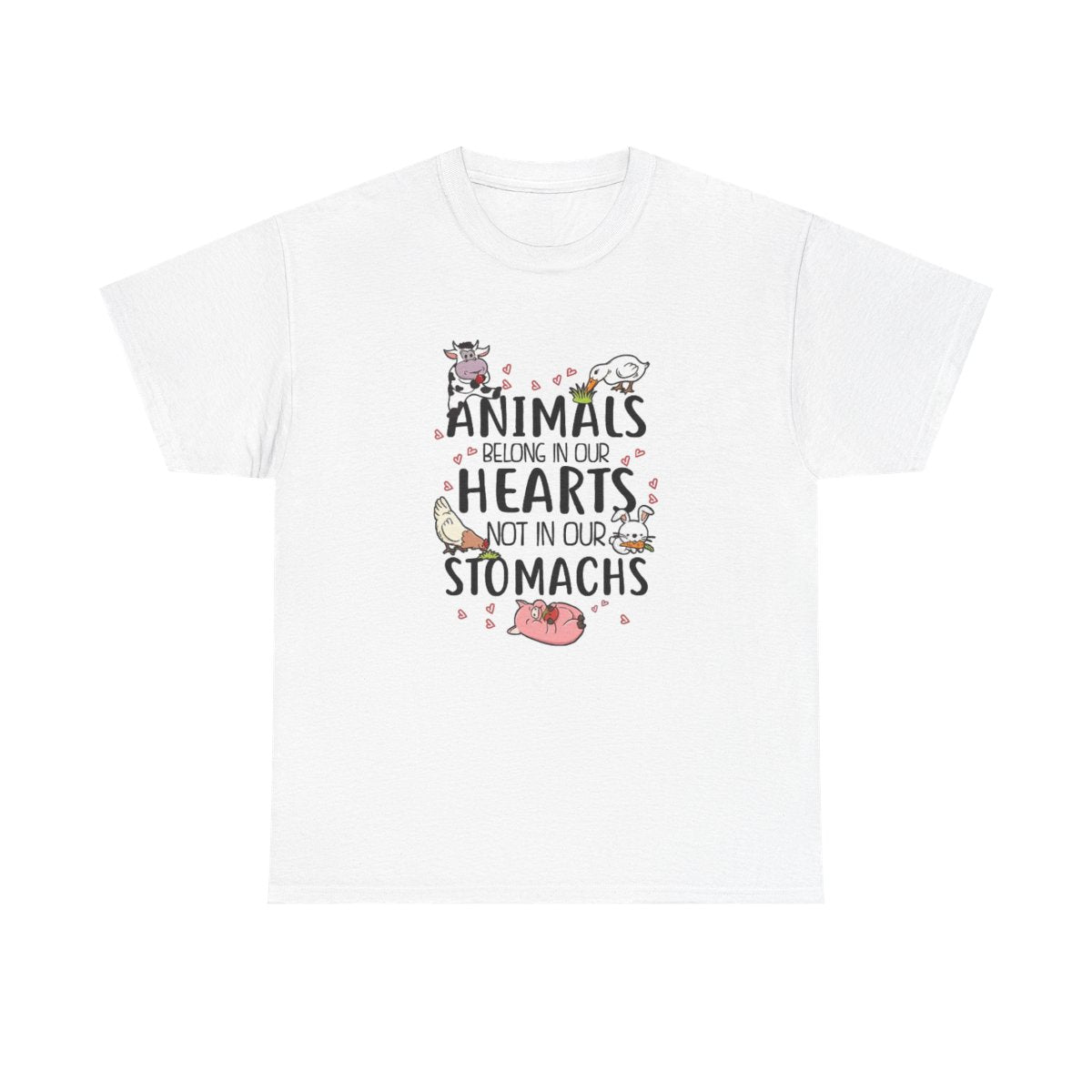 Animals Belong In Our Hearts - Vegan T-Shirt