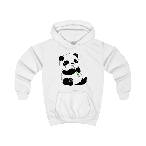 Vegan Panda Kids Hoodie White Front
