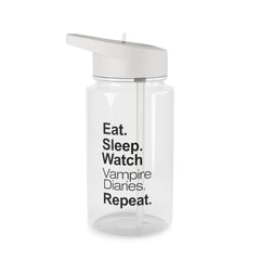 Eat Sleep Watch VPD Repeat Clear Water Bottle