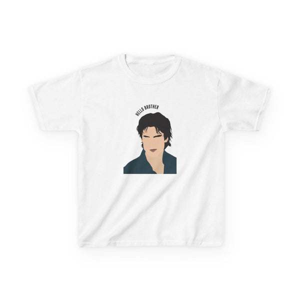 Hello Brother Cartoon - VD Kids T-Shirt White Front