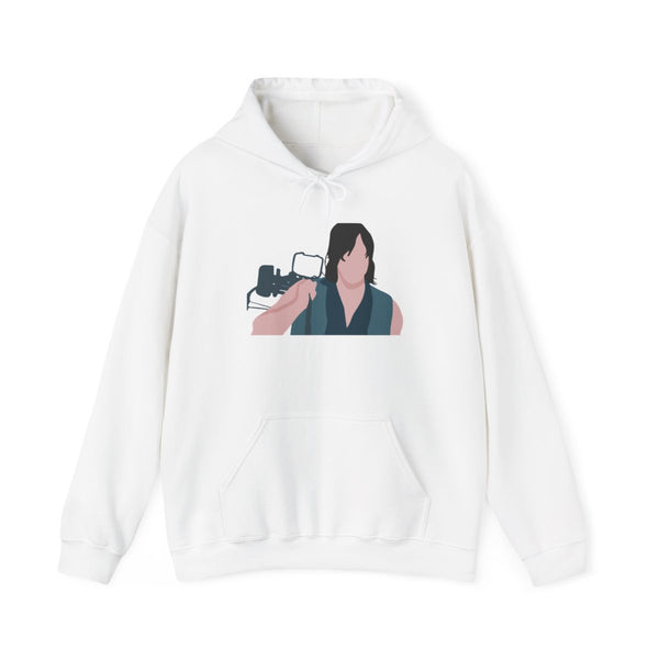 Daryl And His Crossbow - TWD Hoodie White Front