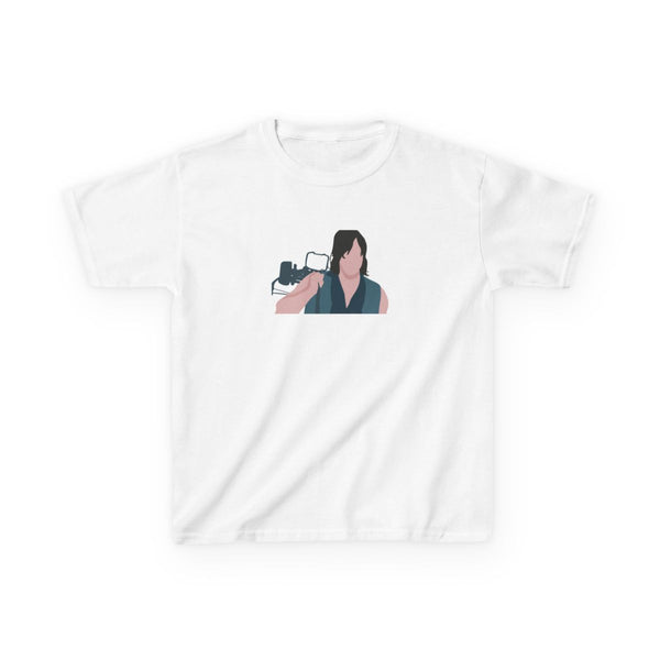 Daryl And His Crossbow - TWD Kids T-Shirt White Front