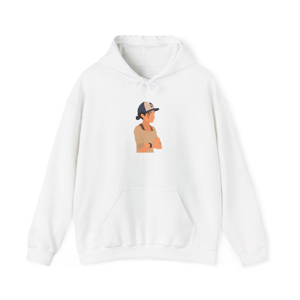 Clementine Faceless - TWD Hoodie White Front