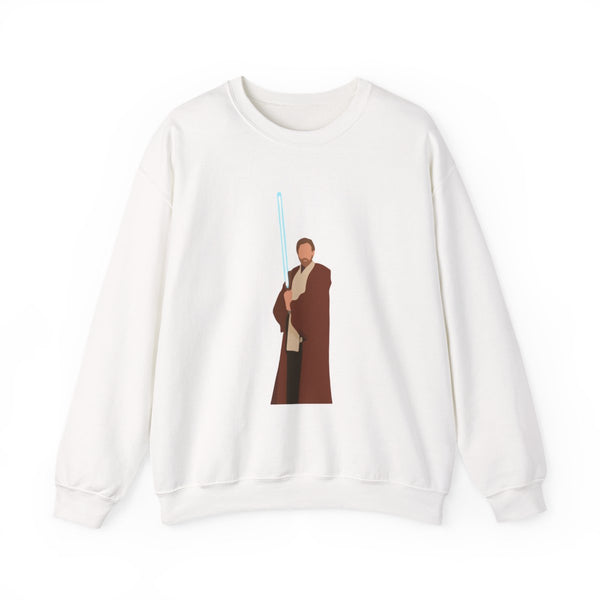 Kenobi Blue Lightsaber Sweatshirt White Front