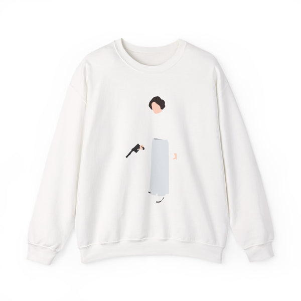 Leia Faceless With Gun Sweatshirt White Front