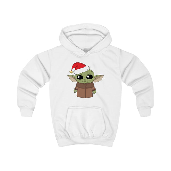 Baby Yoda Kids Hoodie White Front