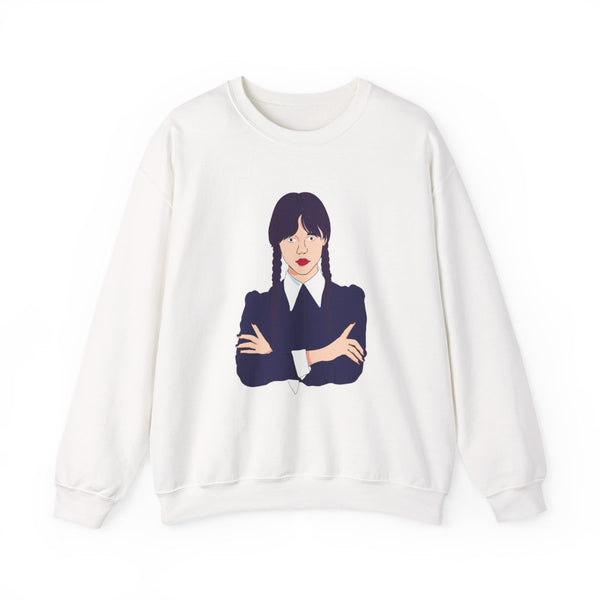 Wednesday Addams Wednesday Sweatshirt White Front