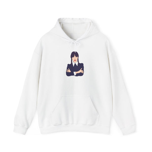 Wednesday Addams Wednesday Hoodie White Front