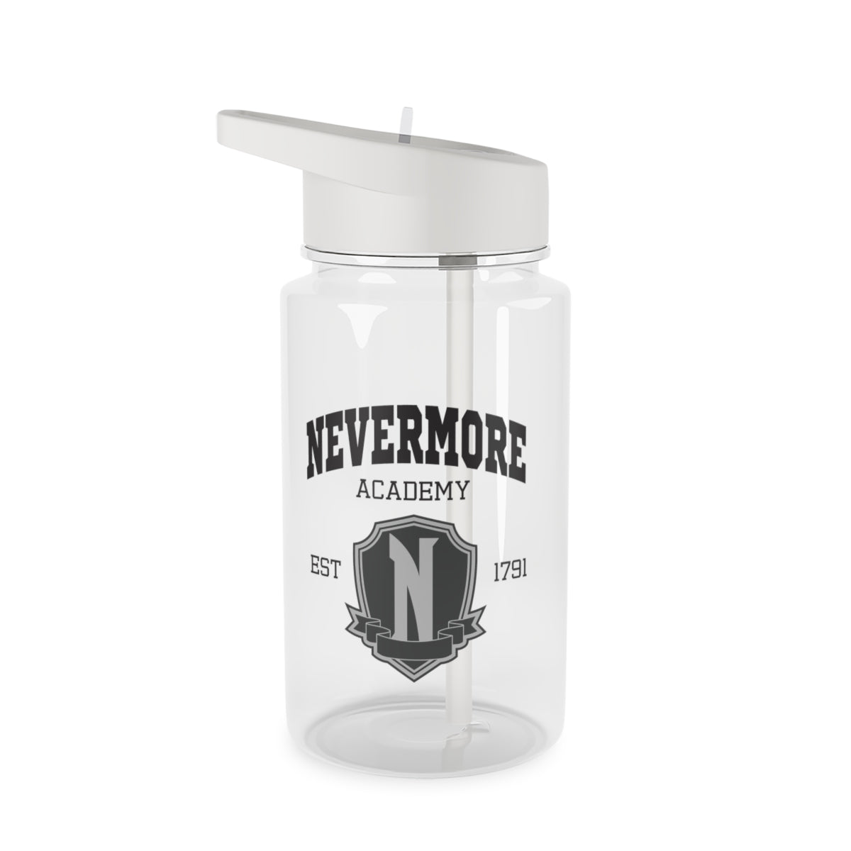 Addams Academy Gray Clear Water Bottle