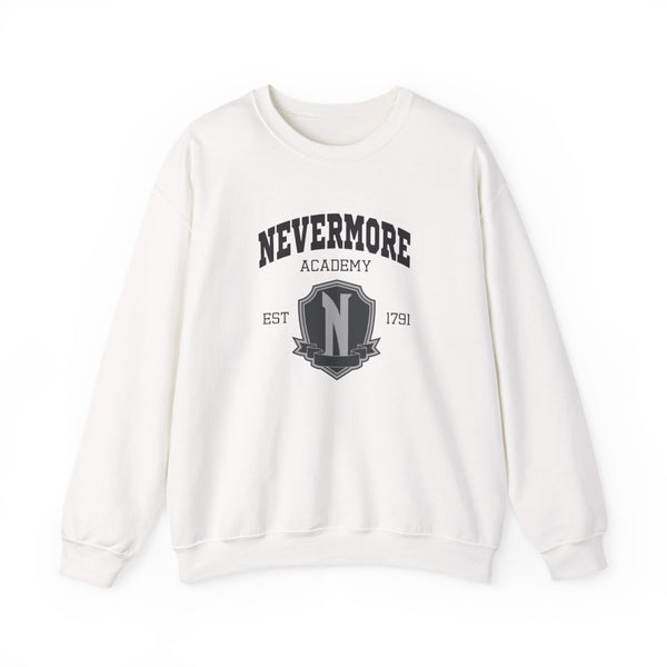 Addams Academy Gray Sweatshirt White Front