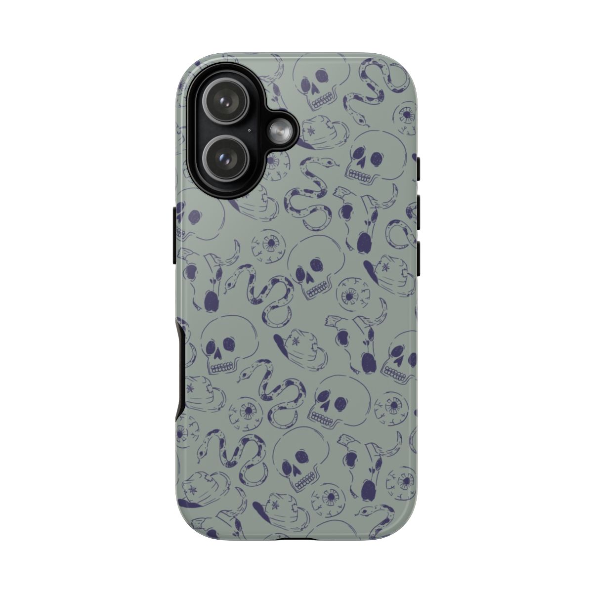 Blue Snakes And Skulls - Western Phone Case
