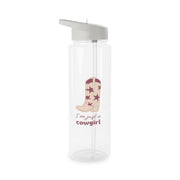 I'm Just A Cowgirl Clear Water Bottle 6