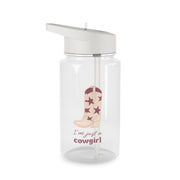 I'm Just A Cowgirl Clear Water Bottle 1