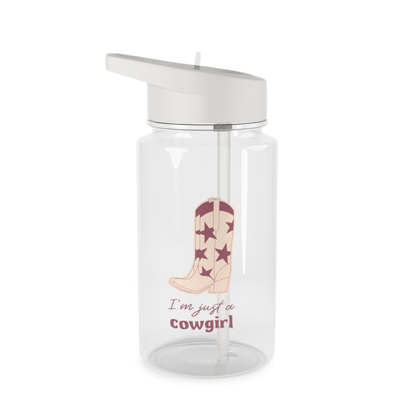 I'm Just A Cowgirl Clear Water Bottle