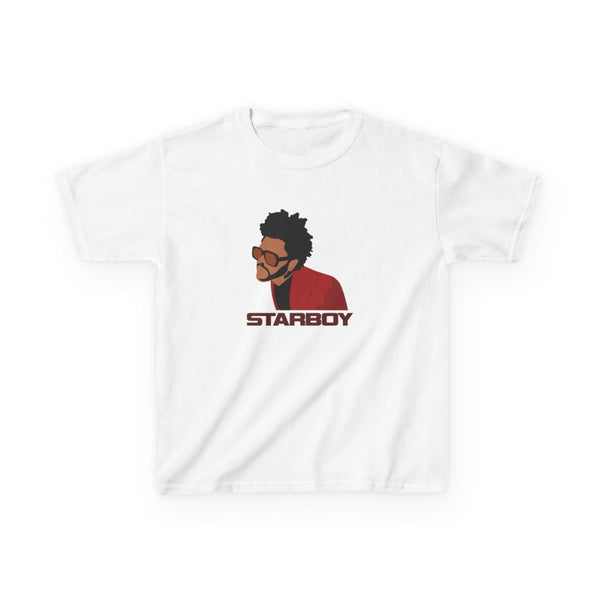 Starboy Singer Title Kids T-Shirt White Front