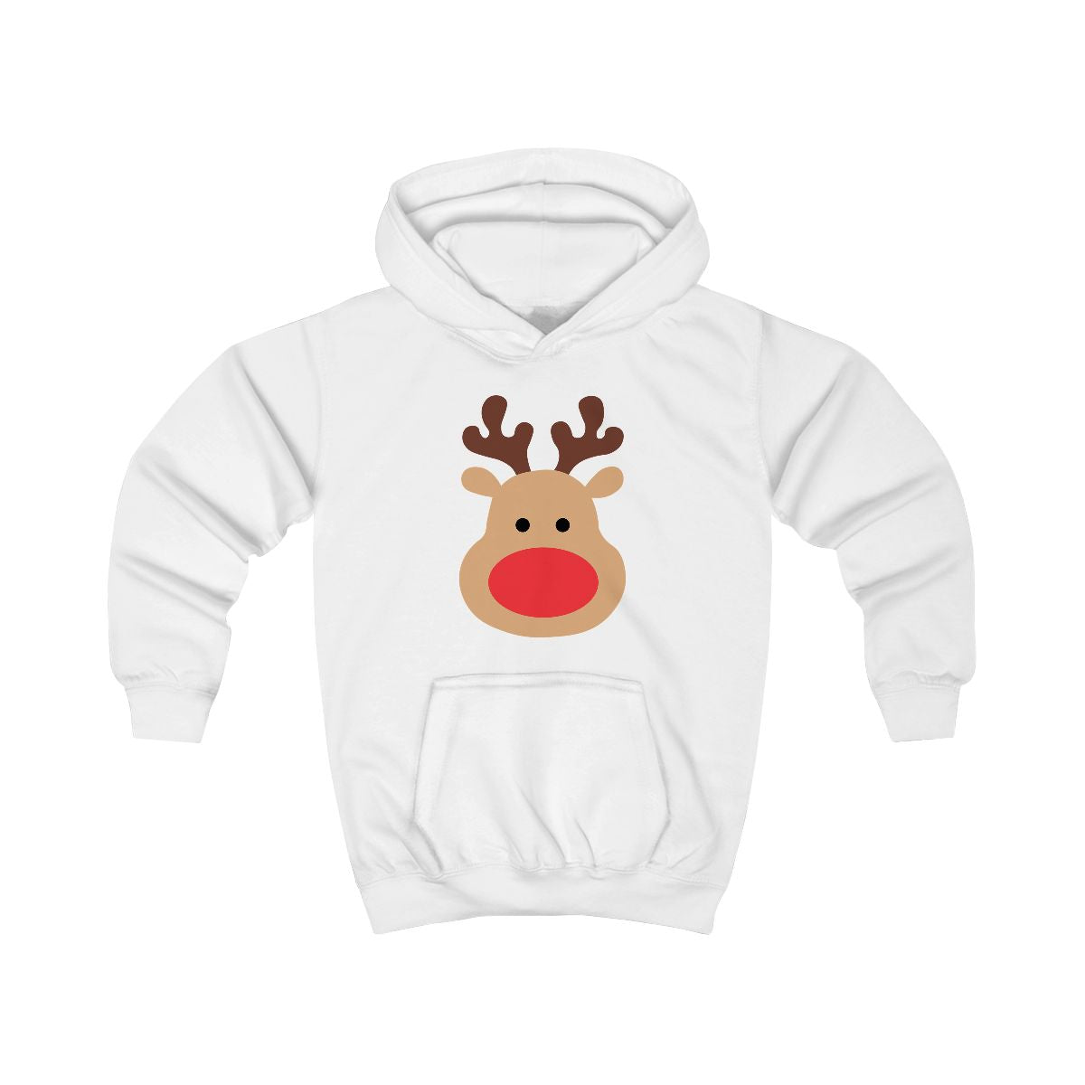 Rudolph Face - Christmas Kids Hoodie