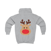 Rudolph Face - Christmas Kids Hoodie 4