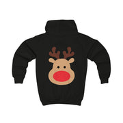 Rudolph Face - Christmas Kids Hoodie 6
