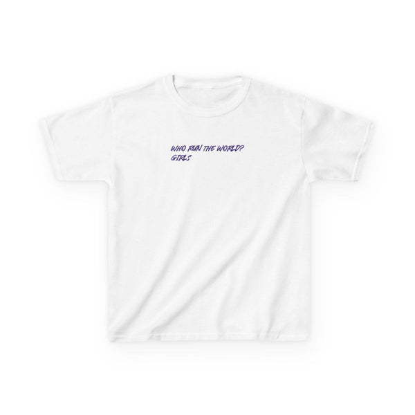 Who Run The World - Queen B Kids T-Shirt White Front
