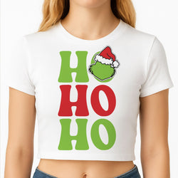 Green Ho Ho Ho Crop Top