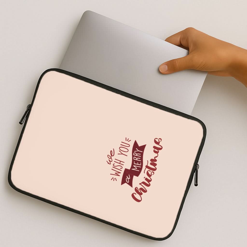 We Wish You A Merry Christmas Quote MacBook Cover
