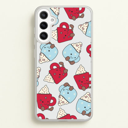 Christmas Drinks Plushies Pattern Galaxy A36 Case