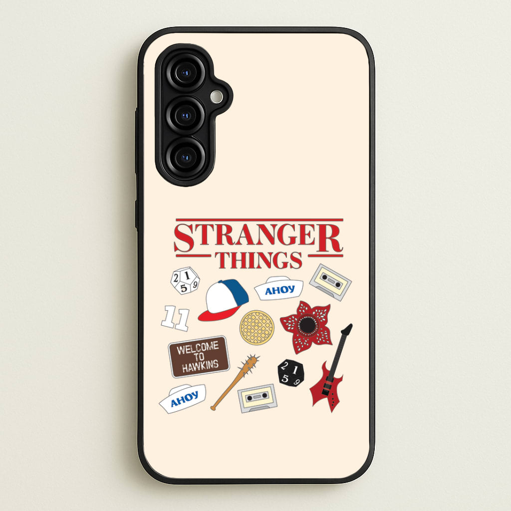 Stranger Things Cartoon Icons Galaxy A54 Case