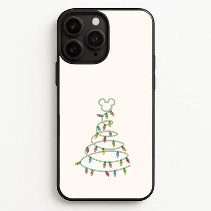 Cartoon Mouse Christmas Tree Lights iPhone 11 Pro Case