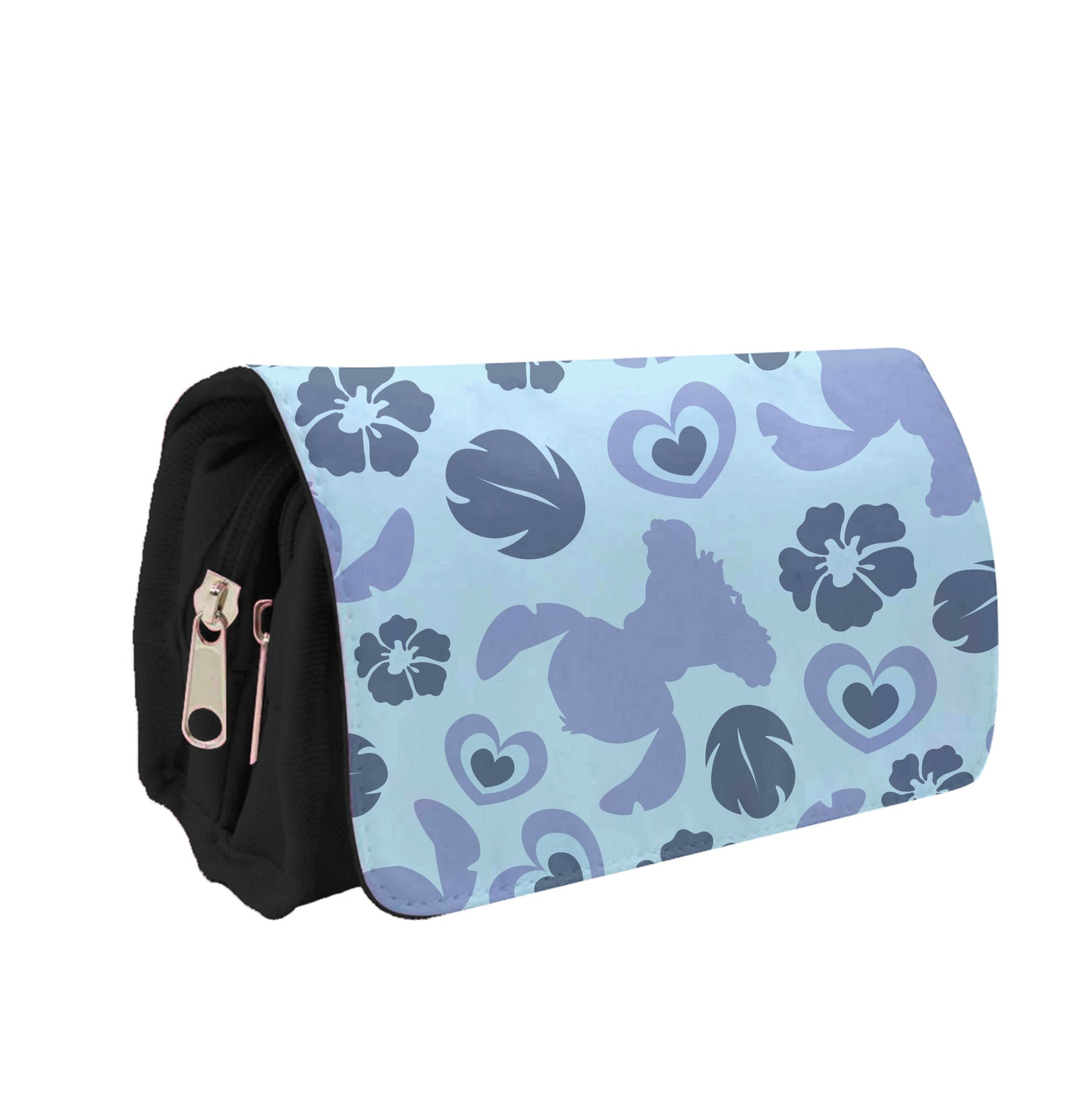 Blue Alien Silhouette Pattern Pencil Case