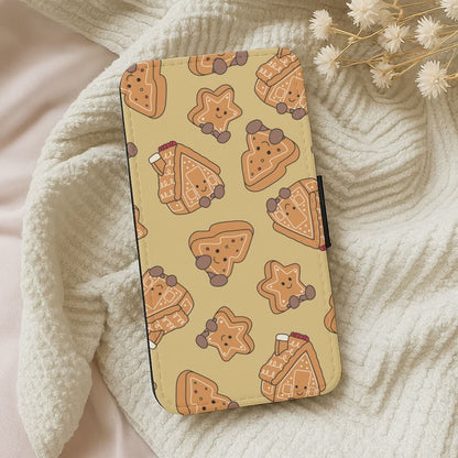 Gingerbread Plushies Pattern Leather Phone Case