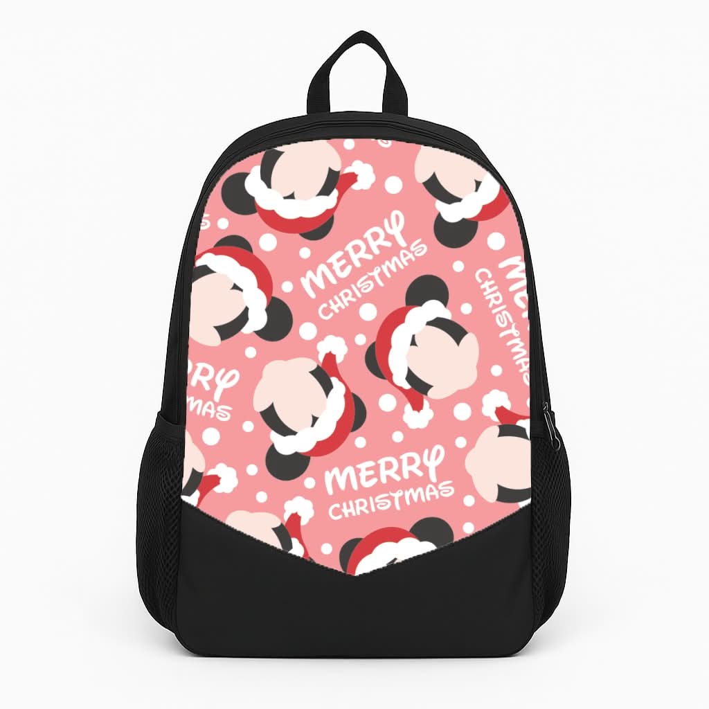 Merry Christmas Cartoon Mouse Pattern Backpack