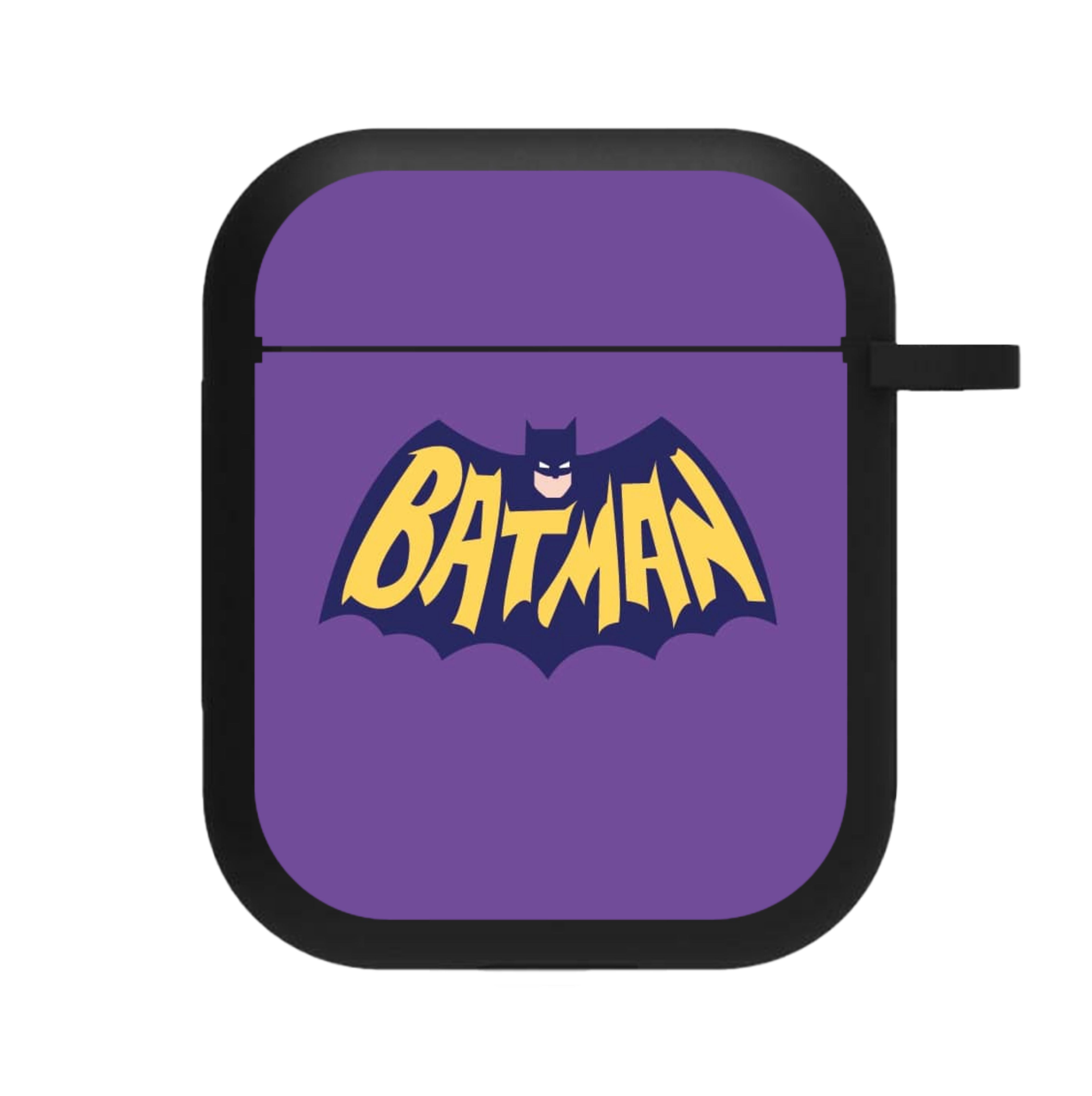 Bat Superhero Purple Logo AirPods Case