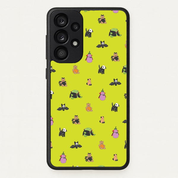 Halloween Plushies Pattern III - Halloween Galaxy A33 Case